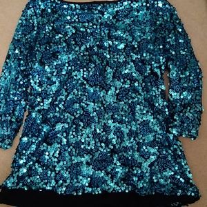 Blue Sequins Dress